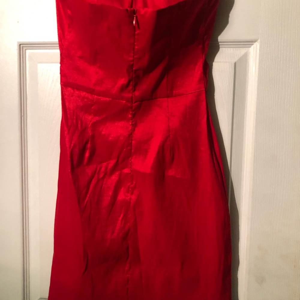 Red Mini Cocktail Dress - Picture 3 of 8